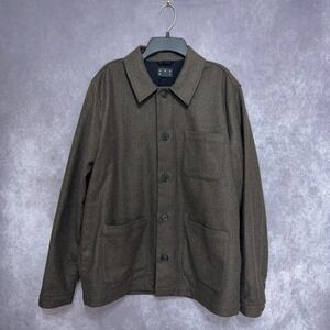Asket The Wool Overshirt Recycled Wool Chore Jacket M Regular Charcoal Melange